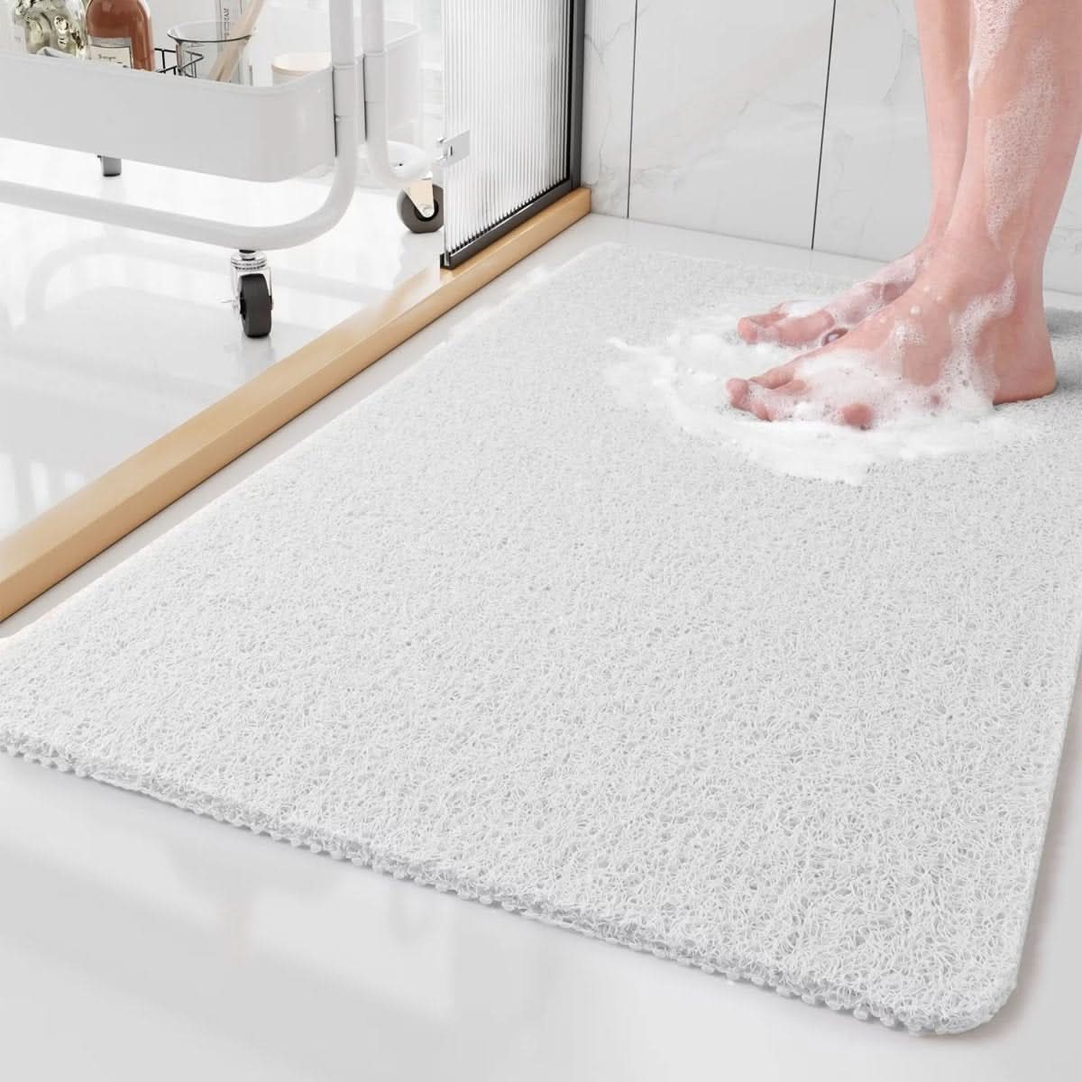 AQUALUXE – Alfombrilla de Ducha Antideslizante con Sistema de Drenaje