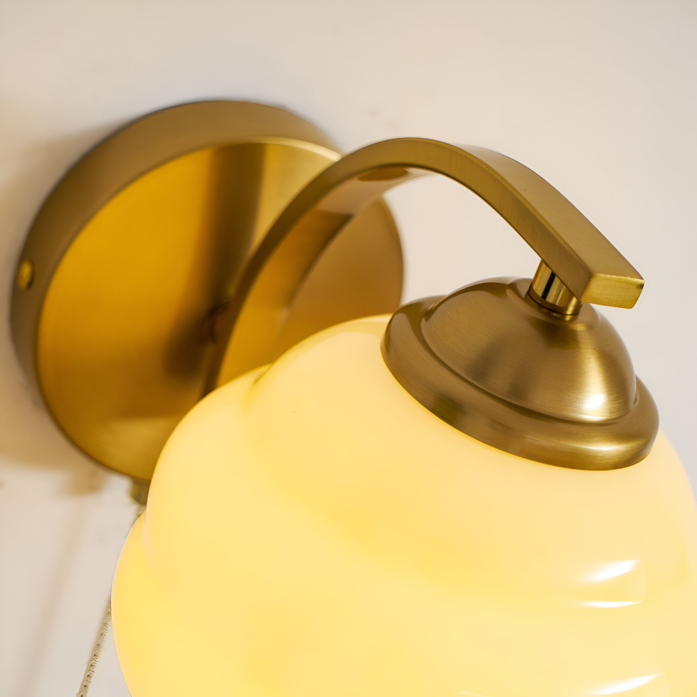 Aplique de Pared Art Deco - Elegante Aplique de Vidrio Esmerilado con Soporte de Metal