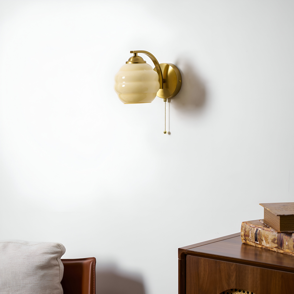 Aplique de Pared Art Deco - Elegante Aplique de Vidrio Esmerilado con Soporte de Metal