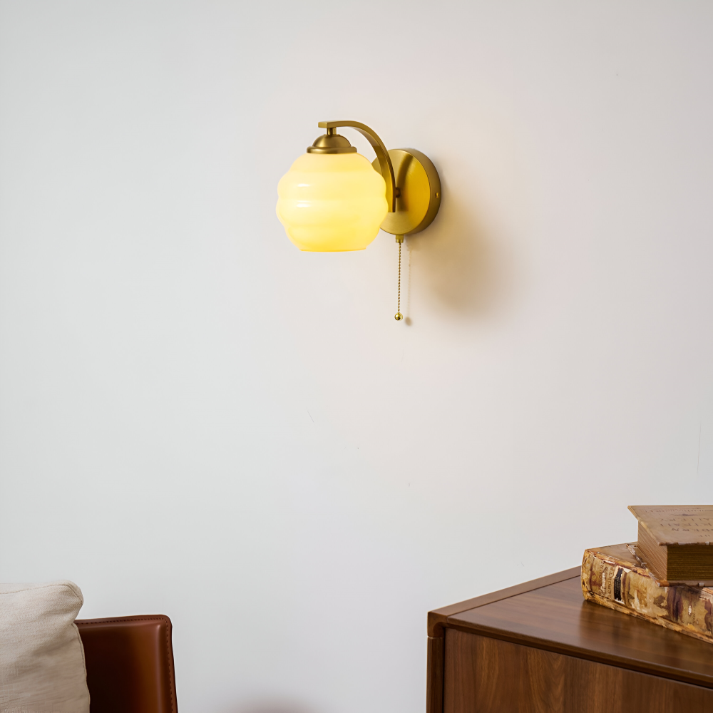 Aplique de Pared Art Deco - Elegante Aplique de Vidrio Esmerilado con Soporte de Metal
