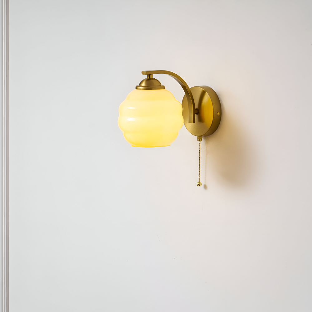 Aplique de Pared Art Deco - Elegante Aplique de Vidrio Esmerilado con Soporte de Metal