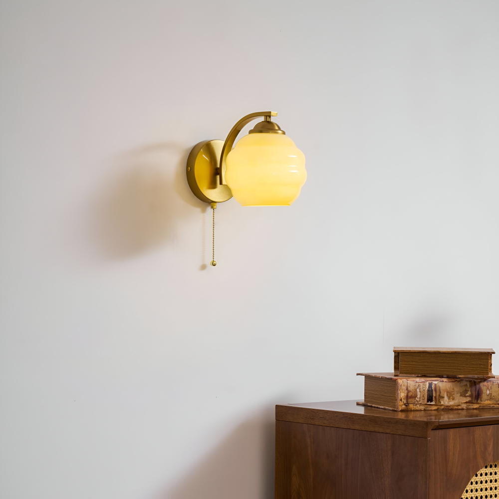 Aplique de Pared Art Deco - Elegante Aplique de Vidrio Esmerilado con Soporte de Metal
