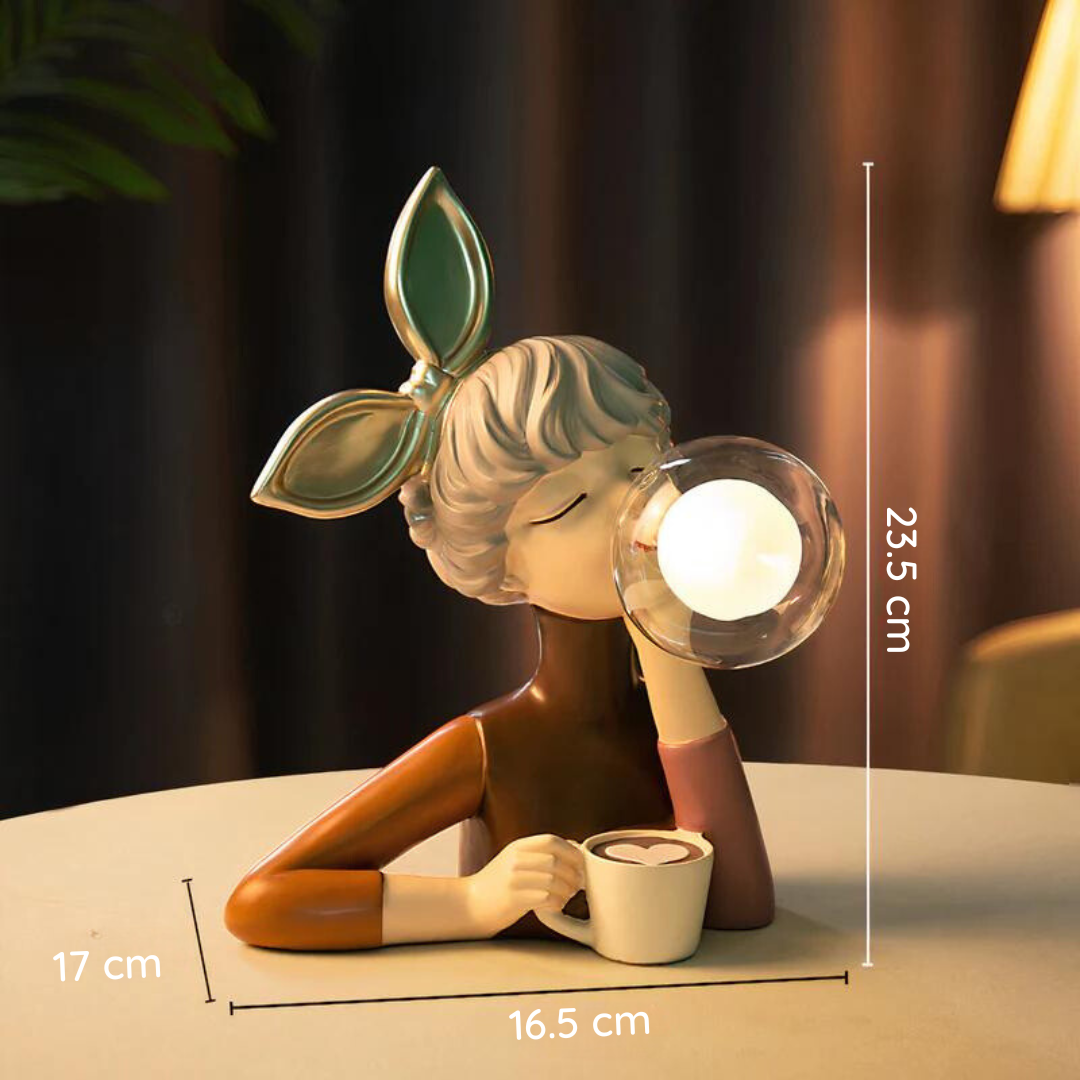 Lámpara de Mesa Artística con Figuras – Única, Juguetona y Acogedora