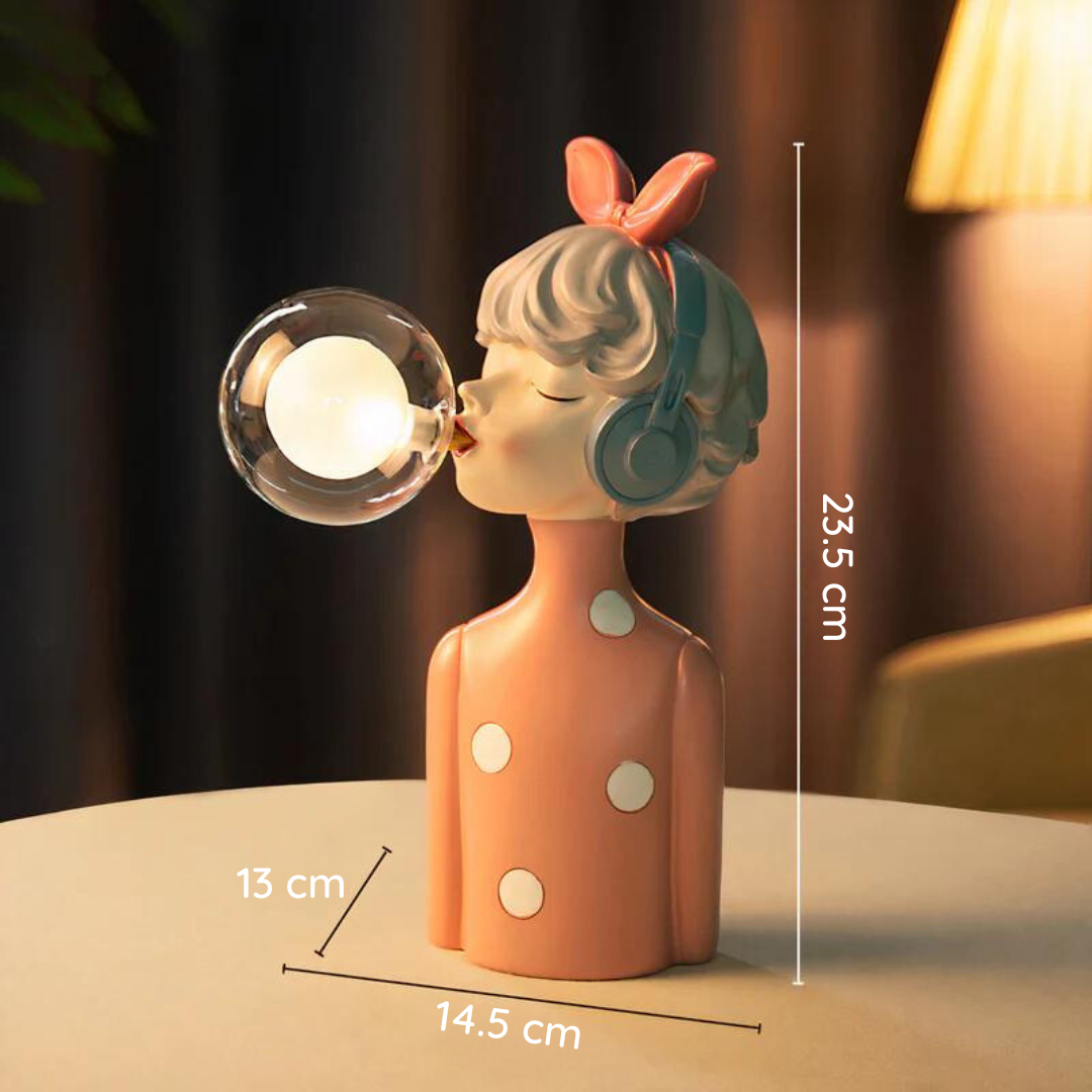 Lámpara de Mesa Artística con Figuras – Única, Juguetona y Acogedora