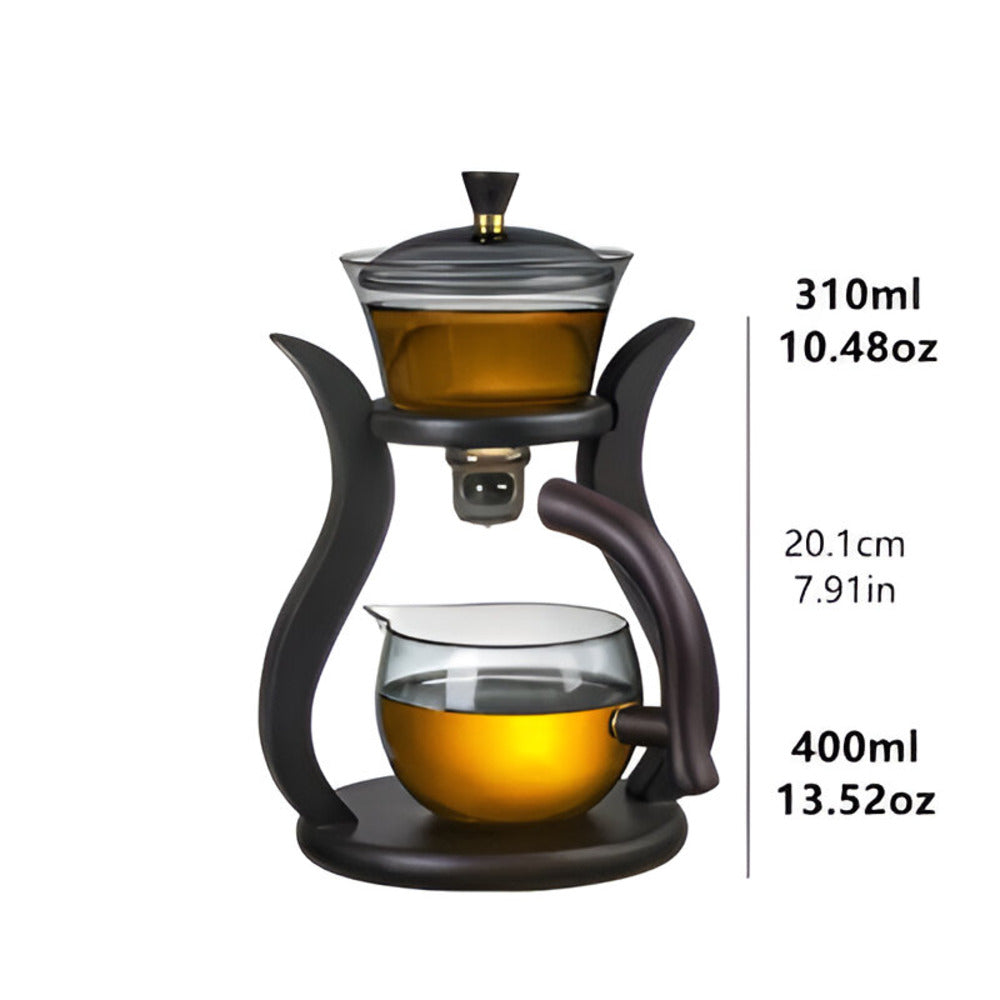 Juego de Tetera de Vidrio Magnético Artesanal con Infusor – Elegante Tetera de Vidrio Sin Goteo para Té de Hoja Suelta