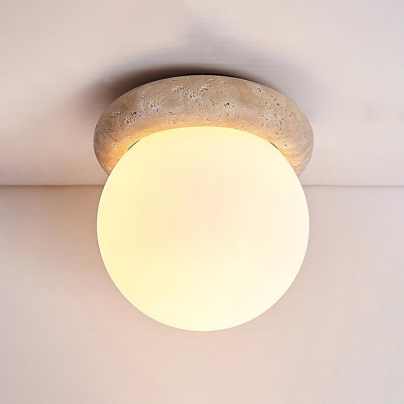 Auris | Lámpara de techo LED de travertino
