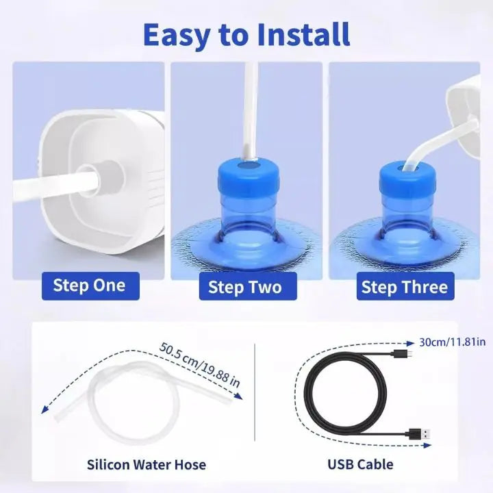 Kalsten | Bomba Automática para Botellas de Agua – Higiénica, Ligera y a Batería