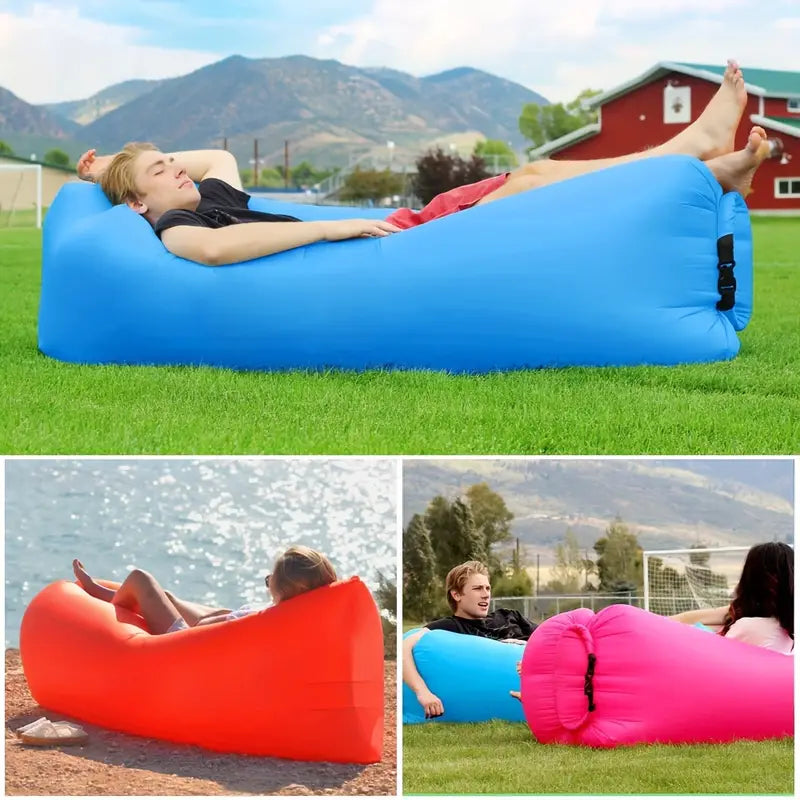 Lounger de Aire Exterior - Colchón de Aire Práctico para Aventura al Aire Libre
