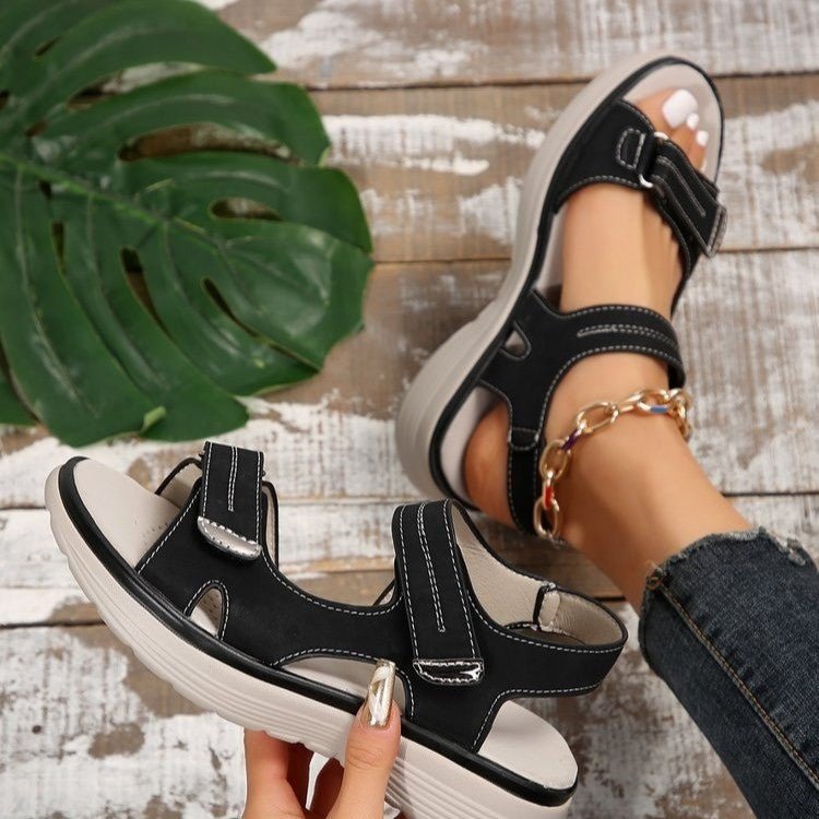 FITWAVE – Sandalias ortopédicas para mujer con correas de soporte ajustables