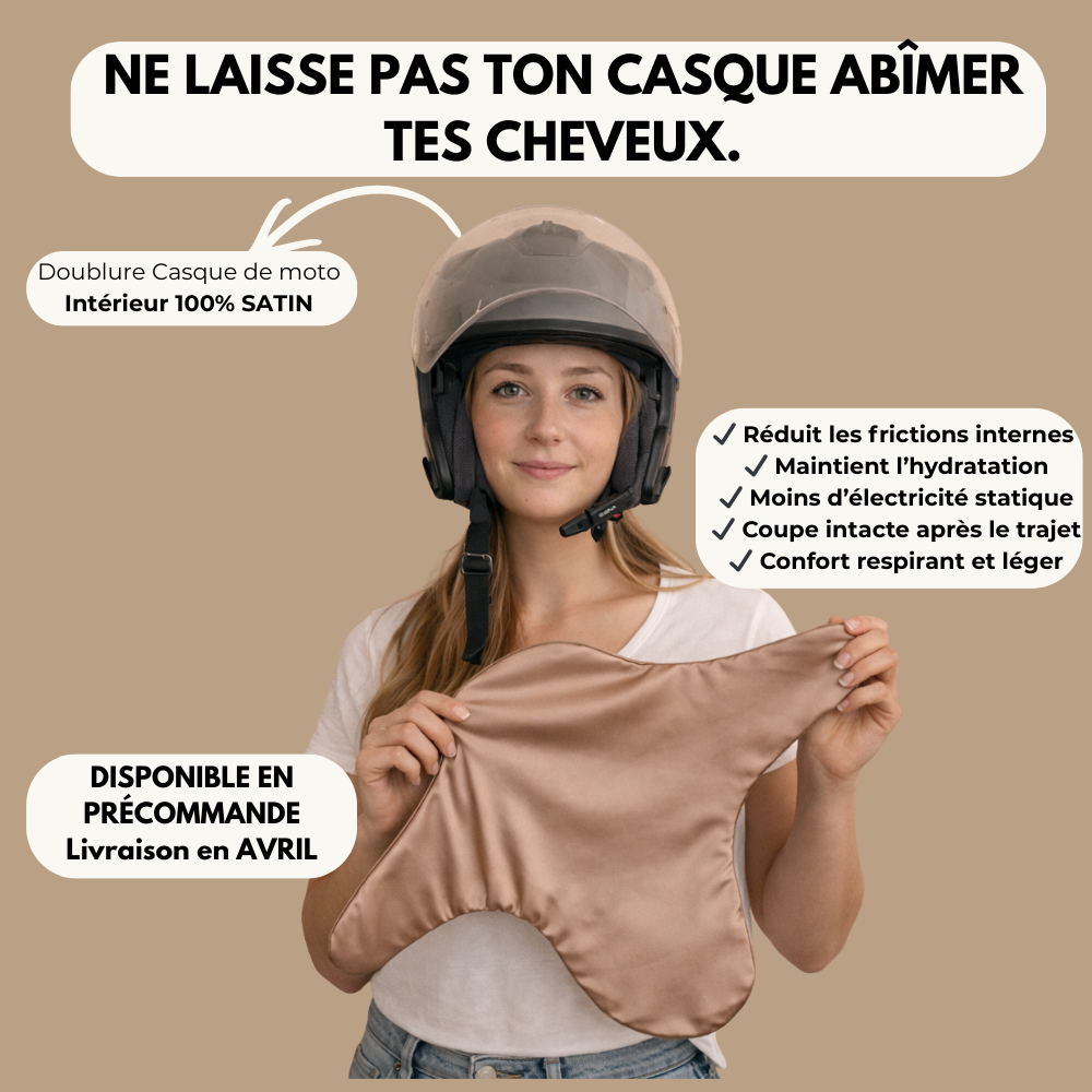 Forro de satén para casco de moto