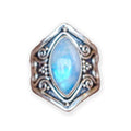 Anillo de piedra lunar estilo bohemio
