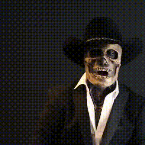 DREADSKULL – Masque réaliste de squelette avec chapeau pour une transformation ultime d'Halloween