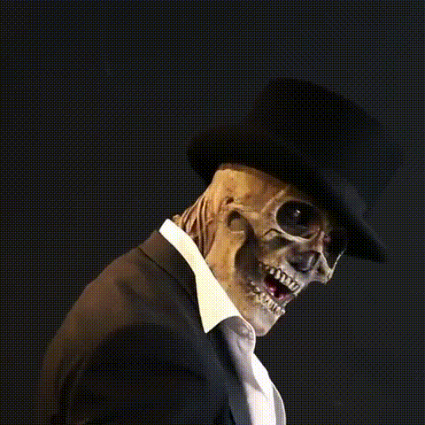 DREADSKULL – Masque réaliste de squelette avec chapeau pour une transformation ultime d'Halloween