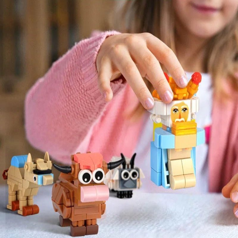 STACKMAS – Calendario de Adviento DIY creativo con motivo de nacimiento y 24 bloques para las familias