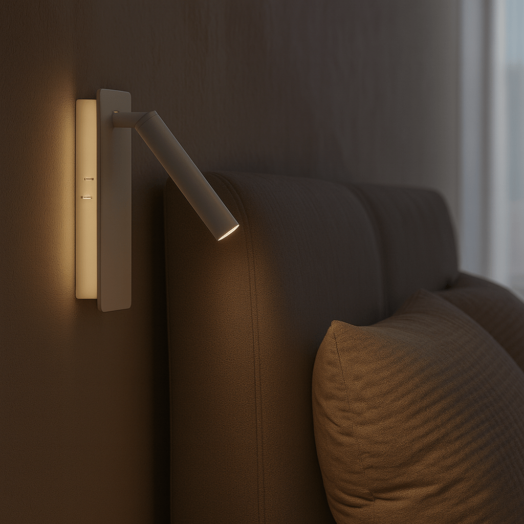 TWIRLLITE – Lámpara LED giratoria para iluminación de cama ajustable