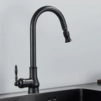 SMARTSPOUT - Grifo de cocina con función extraíble en bronce antiguo para un trabajo en la cocina elegante y flexible