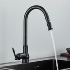 SMARTSPOUT - Grifo de cocina con función extraíble en bronce antiguo para un trabajo en la cocina elegante y flexible