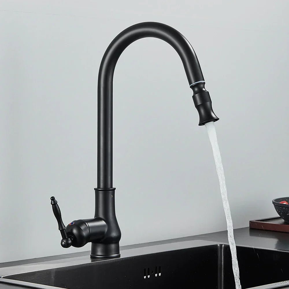 SMARTSPOUT - Grifo de cocina con función extraíble en bronce antiguo para un trabajo en la cocina elegante y flexible