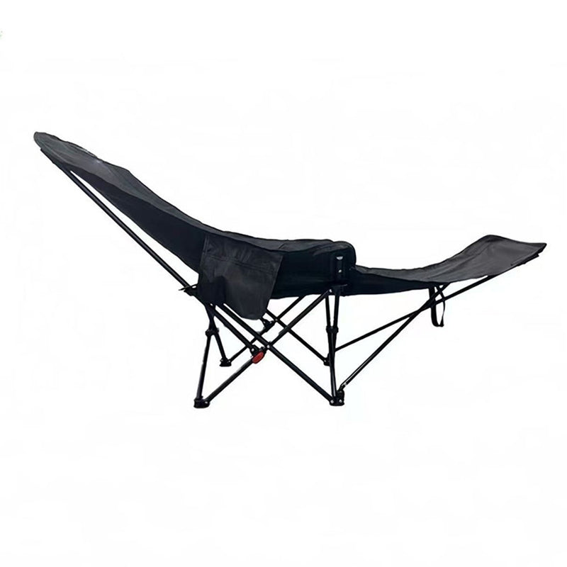 Silla de camping plegable de tela Oxford industrial contemporánea de acero al carbono con respaldo y reposapiés para exteriores | Brehn