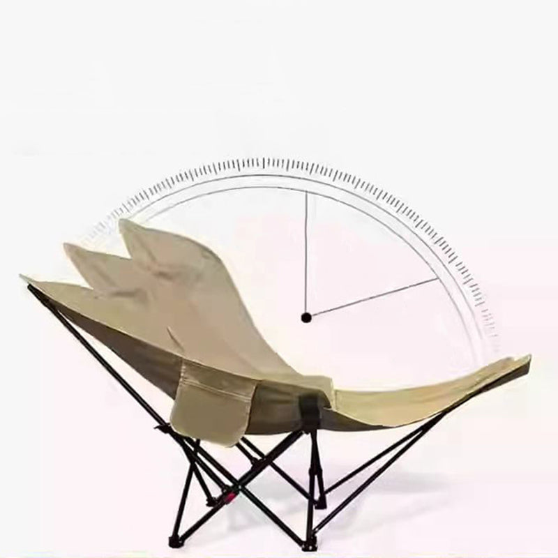 Silla de camping plegable de tela Oxford industrial contemporánea de acero al carbono con respaldo y reposapiés para exteriores | Brehn