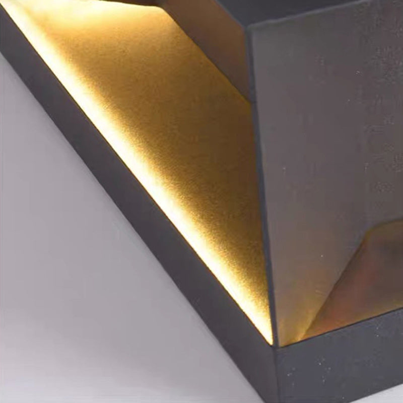 Moderna Lámpara Exterior Cuadrada de Acero Inoxidable con LED y Propiedades a Prueba de Agua y Solar para Jardín, Terraza, Entrada | Brehn