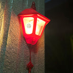 Lámpara de pared solar de 1 luz con signo Fu chino tradicional de hierro ABS para exteriores