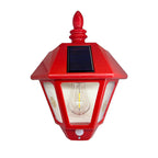 Lámpara de pared solar de 1 luz con signo Fu chino tradicional de hierro ABS para exteriores