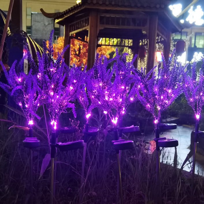 Moderna Luz Exterior LED de Lavanda Falsa Solar Impermeable de Acero Inoxidable PC y ABS para Jardín y Terraza | Brehn