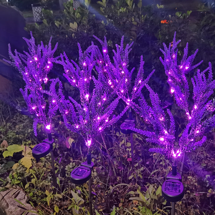 Moderna Luz Exterior LED de Lavanda Falsa Solar Impermeable de Acero Inoxidable PC y ABS para Jardín y Terraza | Brehn