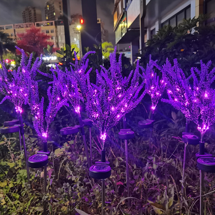 Moderna Luz Exterior LED de Lavanda Falsa Solar Impermeable de Acero Inoxidable PC y ABS para Jardín y Terraza | Brehn