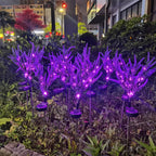 Moderna Luz Exterior LED de Lavanda Falsa Solar Impermeable de Acero Inoxidable PC y ABS para Jardín y Terraza