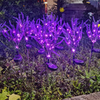 Moderna Luz Exterior LED de Lavanda Falsa Solar Impermeable de Acero Inoxidable PC y ABS para Jardín y Terraza