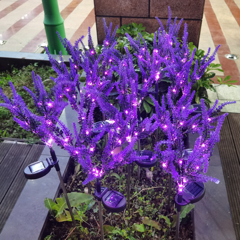 Moderna Luz Exterior LED de Lavanda Falsa Solar Impermeable de Acero Inoxidable PC y ABS para Jardín y Terraza | Brehn