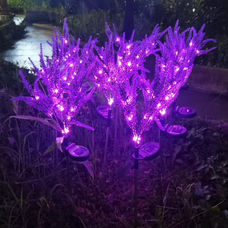 Moderna Luz Exterior LED de Lavanda Falsa Solar Impermeable de Acero Inoxidable PC y ABS para Jardín y Terraza | Brehn