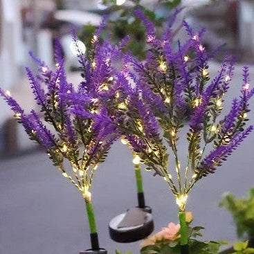 Moderna Luz Exterior LED de Lavanda Falsa Solar Impermeable de Acero Inoxidable PC y ABS para Jardín y Terraza | Brehn