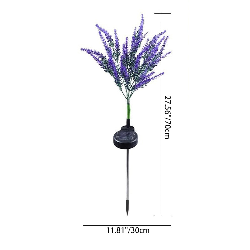 Moderna Luz Exterior LED de Lavanda Falsa Solar Impermeable de Acero Inoxidable PC y ABS para Jardín y Terraza | Brehn
