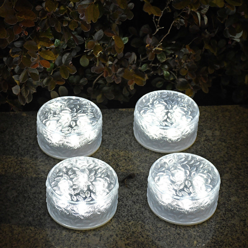 Moderna Luminaria Solar Redonda de Hielo de Acrílico LED para Exteriores | Brehn