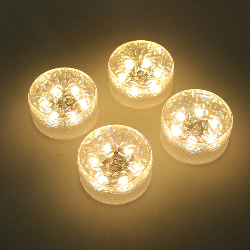 Moderna Luminaria Solar Redonda de Hielo de Acrílico LED para Exteriores | Brehn