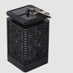 Lámpara rectangular retro contemporánea solar impermeable con llama ABS LED iluminación paisajística luz exterior para exteriores