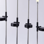 Moderna lámpara exterior de cilindro solar a prueba de agua de acrílico, aluminio, acero inoxidable y ABS LED iluminación paisajística para el jardín