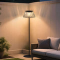 Lámpara de pie LED exterior industrial contemporánea a prueba de agua con carga solar y USB para el jardín | Brehn