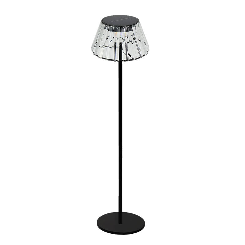 Lámpara de pie LED exterior industrial contemporánea a prueba de agua con carga solar y USB para el jardín | Brehn