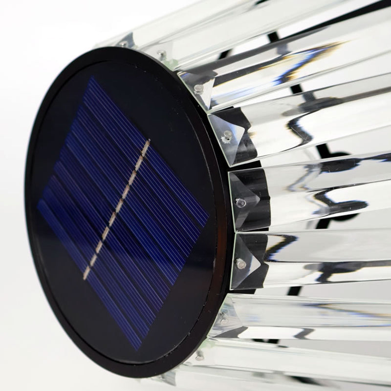 Lámpara de pie LED exterior industrial contemporánea a prueba de agua con carga solar y USB para el jardín | Brehn