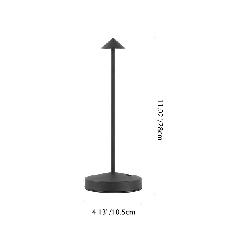 Lámpara de mesa de cilindro acrílico de triángulo con simplicidad moderna y LED para la sala de estar