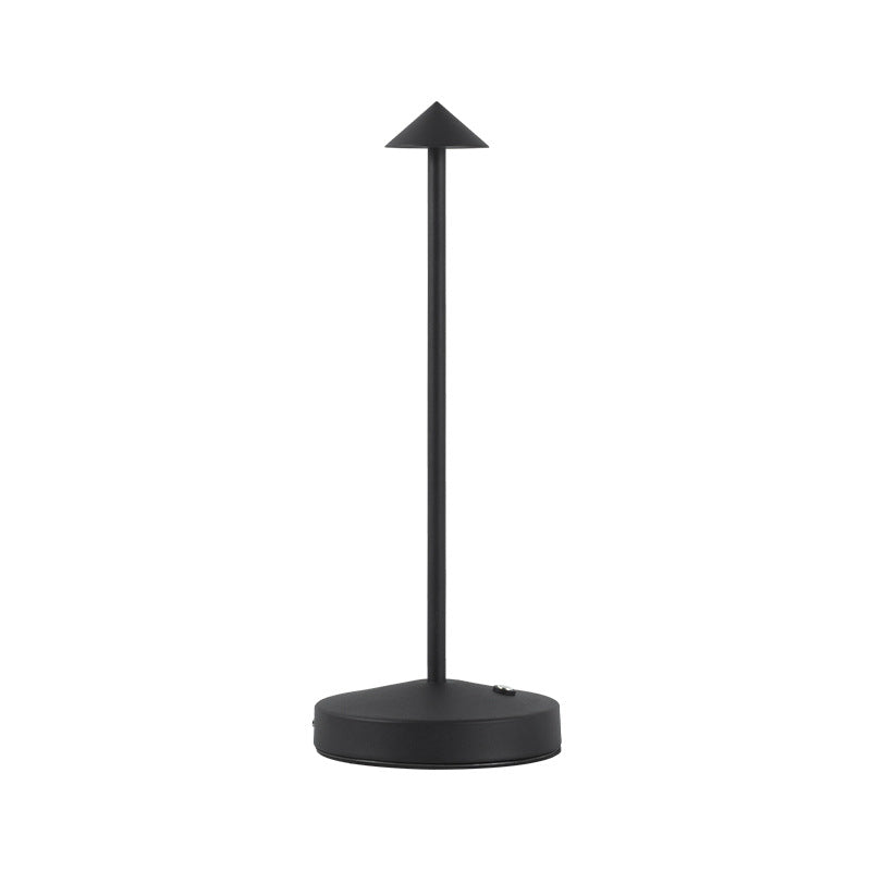 Lámpara de mesa de cilindro acrílico de triángulo con simplicidad moderna y LED para la sala de estar