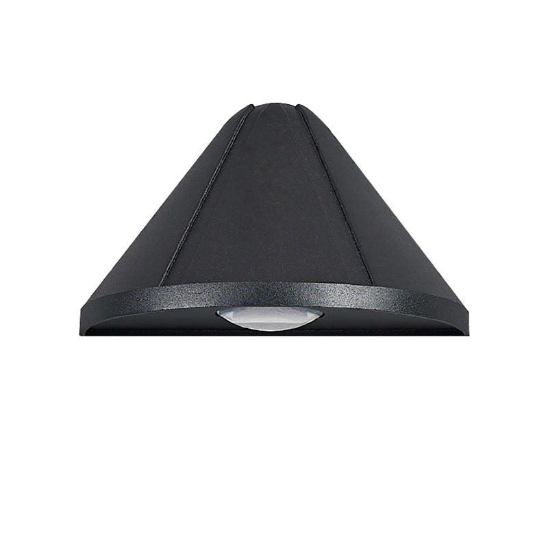 Lámpara de pared LED de aluminio con lente impermeable en triángulo minimalista moderno para patio exterior | Brehn