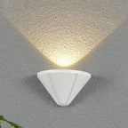 Lámpara de pared LED de aluminio con lente impermeable en triángulo minimalista moderno para patio exterior
