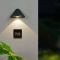 Lámpara de pared LED de aluminio con lente impermeable en triángulo minimalista moderno para patio exterior | Brehn