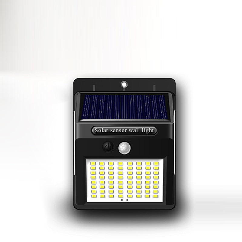 Simplicidad Moderna Solar Impermeable Sensor de Movimiento ABS Lámpara de Pared LED Rectangular para Patio Exterior | Brehn