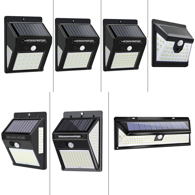 Simplicidad Moderna Solar Impermeable Sensor de Movimiento ABS Lámpara de Pared LED Rectangular para Patio Exterior | Brehn